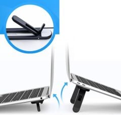 2 Kademeli Katlanabilir ve Yapışkanlı Laptop Standı Siyah CM-438