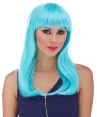 Turkuaz Mavi Parti Peruğu