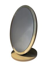 Ahşap Ayaklı Oval Makyaj Aynası