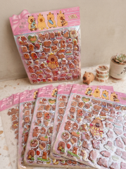 Karakter Sticker 10 adet çift yapraklı