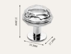 4 Adet Kristal Tasarımlı Çok Amaçlı Yapışkanlı Tutacak Buton