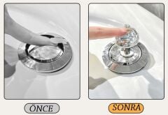 4 Adet Kristal Tasarımlı Çok Amaçlı Yapışkanlı Tutacak Buton