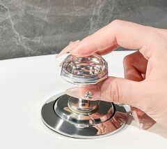 4 Adet Kristal Tasarımlı Çok Amaçlı Yapışkanlı Tutacak Buton