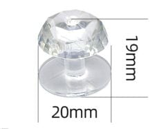 4 Adet Kristal Tasarımlı Çok Amaçlı Yapışkanlı Tutacak Buton