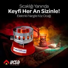 Yuvarlak Galvaniz Elektrikli Nargile Köz Ocağı