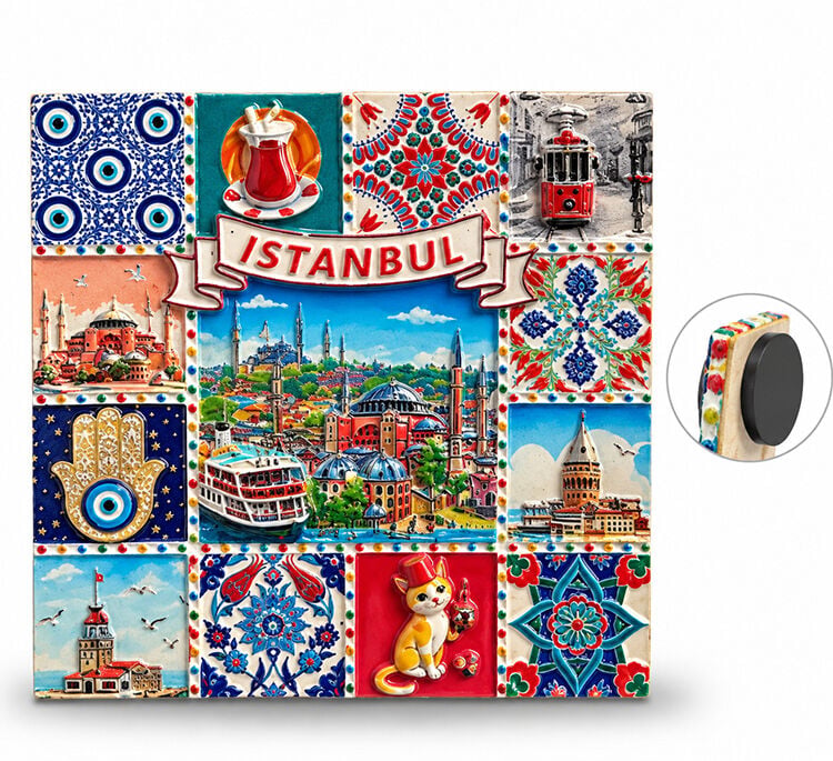 İstanbul Temalı Polyester Magnet Alk5867