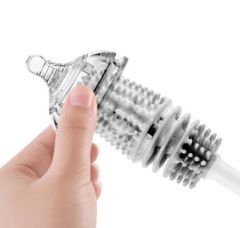 Uzun Saplı Silikon Biberon ve Kavanoz Yıkama Fırçası