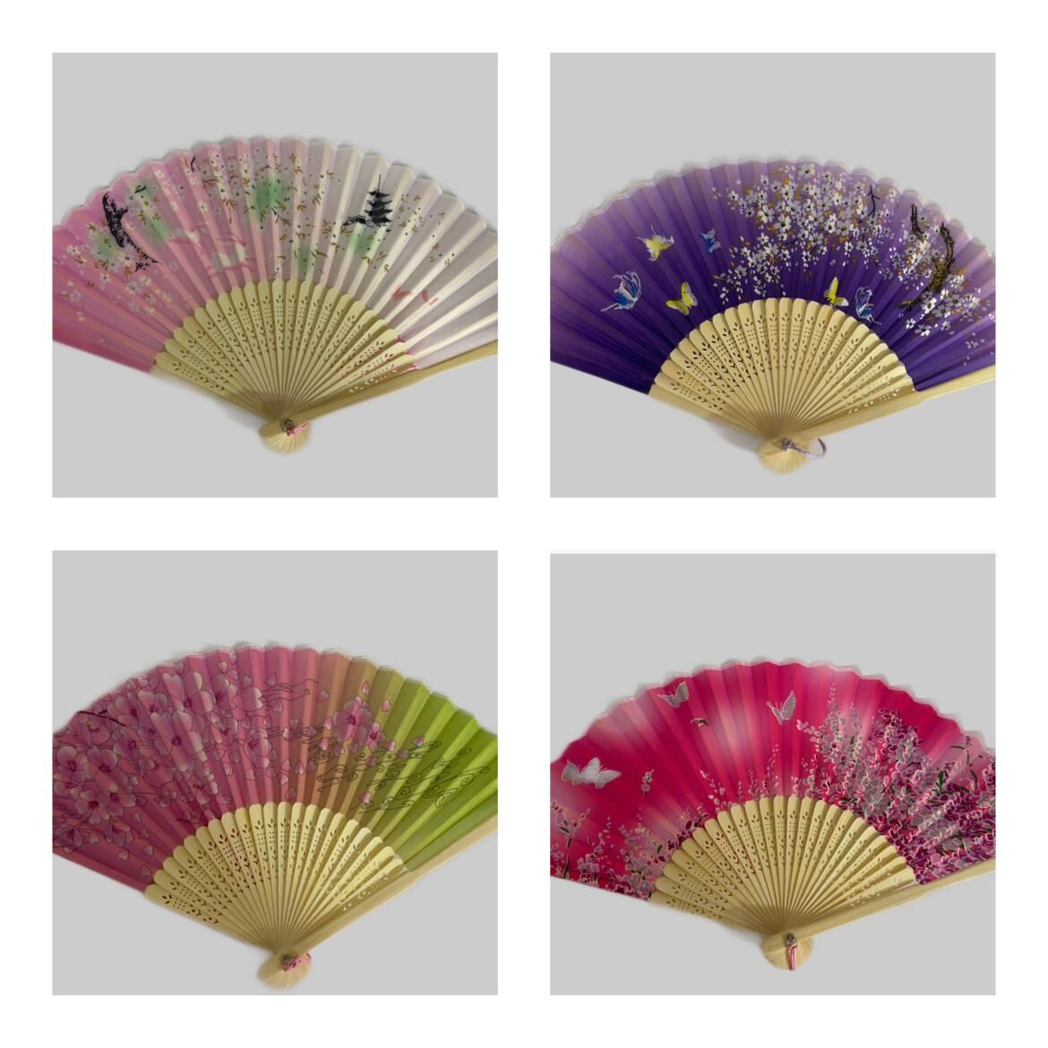 Ahşap Püsküllü Yelpaze 12 Adet