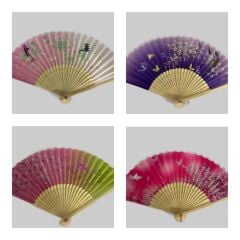 Ahşap Püsküllü Yelpaze 12 Adet