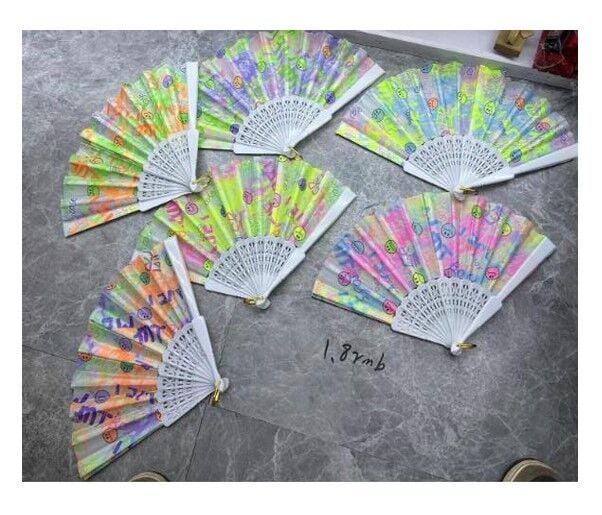 Desenli Yelpaze 12 Adet