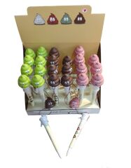 Şekilli Zıplayan Tükenmez Kalem 24 Adet Renkli