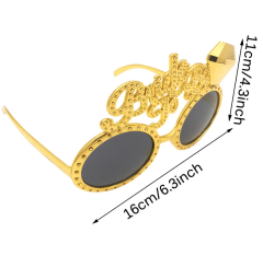 Altın Renk Bride To Be Yazılı Gelin Gözlüğü