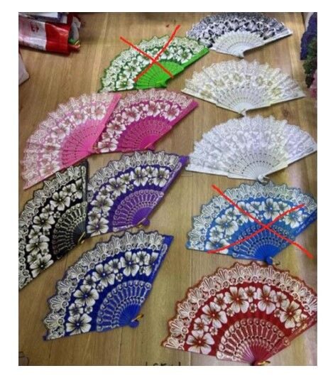 Yelpaze Karışık Renk 12 Adet