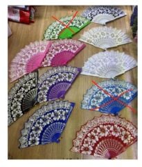 Yelpaze Karışık Renk 12 Adet