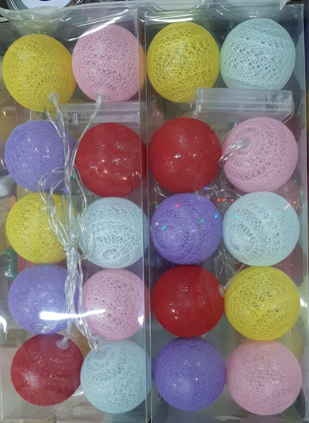 2 Metre 10'lu Işıklı Renkli Top Dekoratif Süs Pilli