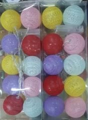 2 Metre 10'lu Işıklı Renkli Top Dekoratif Süs Pilli