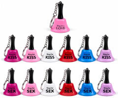 Kiss Love Sex Yazılı Mini Zili Anahtarlık Alk5878