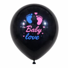 Pembe Konfetili Cinsiyet Balonu