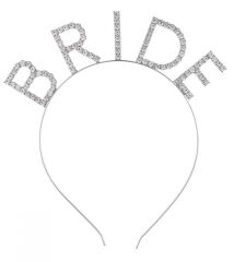 Bekarlığa Veda Kristal Taşlı Gümüş Bride Tacı