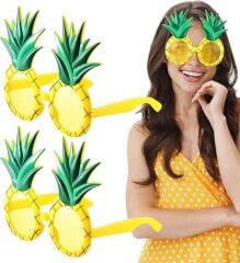 Tropikal Hawaii Ananas Şekilli Parti Gözlüğü 9.5 x 14 cm