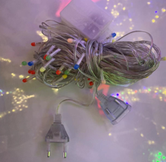 10m 100 Led Damla Uçlu Led Işık Mavi Işık Şeffaf Kablo MZXX3-13