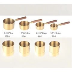 4'lü Ahşap Saplı Ölçü Kaşığı