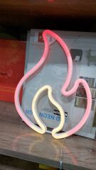 Duvara Asmalı Neon Alev 30×23cm