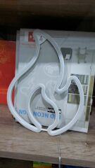 Duvara Asmalı Neon Alev 30×23cm