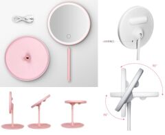 Led Işıklı Dokunmatik Makyaj Aynası 3 Kademeli Işık Ayarlı