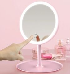 Led Işıklı Dokunmatik Makyaj Aynası 3 Kademeli Işık Ayarlı