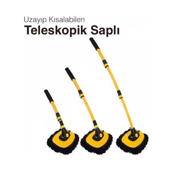 Teleskopik Saplı Kuru Islak Oto Yıkama Fırçası