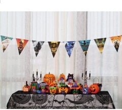 Cadılar Bayramı Halloween Flama Bayrak Banner Süs 8 li