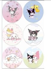 Karakterli Cep Aynası 12 Adet