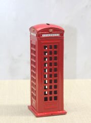 Dekoratif Metal Telefon Kulübesi Kumbara