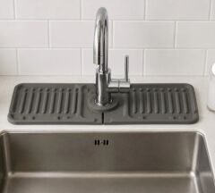 Mutfak Banyo Lavabo Kenarı Silikon Mat Gri