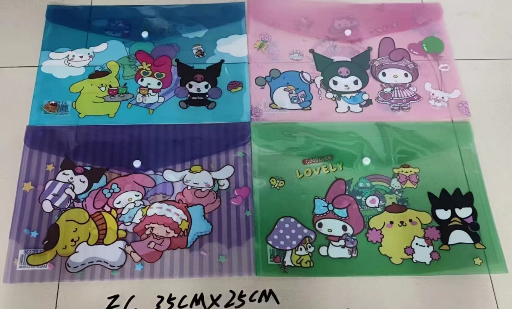 Sıcak Sanrio A4 dosya tutucu Hello Kitty Kawaii karikatür öğrenci saklama çantası 12 adet fiyat