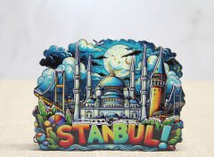 Ahşap İstanbul Temalı Magnet - Model 2