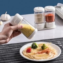 4'lü Basmalı Baharatlık Tuzluk Seti