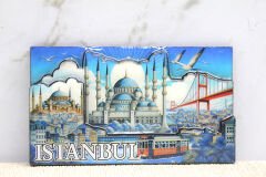 Ahşap İstanbul Temalı Magnet - Model 12