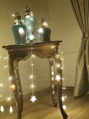 Yıldız 4m 96 Led 19 Saçak 40-50-60cm Gün Işığı yıldız boyutu:7cm