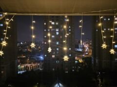 Yıldız 4m 96 Led 19 Saçak 40-50-60cm Gün Işığı yıldız boyutu:7cm