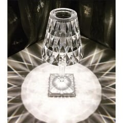 Kristal Abajur LED Kumandalı Ve Dokunmatik Masa Lambası