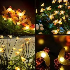 8 Ledli Bal Arısı Solar Bahçe Aydınlatması 2’li Paket