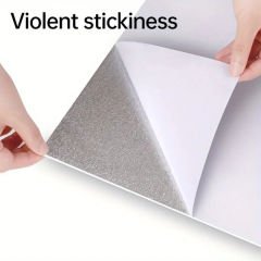 Beyaz Mermer Desenli Alüminyum Plastik Duvar Sticker (30x30)