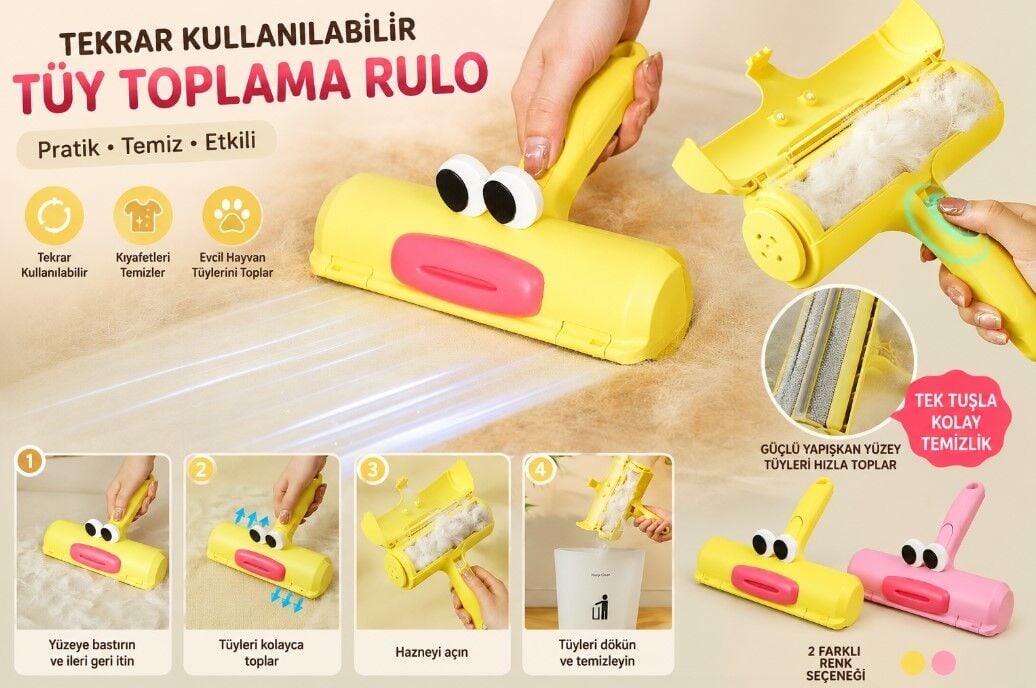 Hazneli Tüy Toplama Gırgır Rulosu