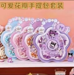 Sanrio benim melodi kuromi cinnamoroll karikatür sevimli boncuklu bilezik tırnak etiket seti 10 Adet