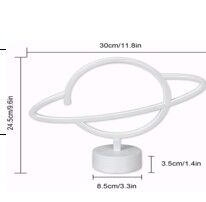 Neon Işıklı Satürn Lamba Pil+Usb MZ-N15