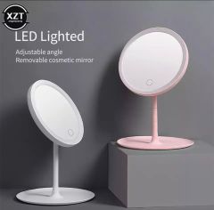 Led Işıklı Şarjlı Dokunmatik Makyaj Aynası Pembe Renk