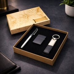 Kalem Çakmak Anahtarlık Silver Set