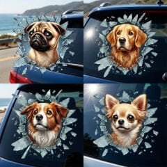 Fulcar Köpek Tasarımlı Araç Stickerı
